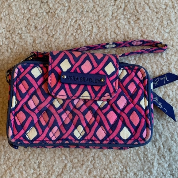💐🆕Vera Bradley Diamond Katalina print wristlet,took tags off, DIDN'T USE! - Picture 2 of 7